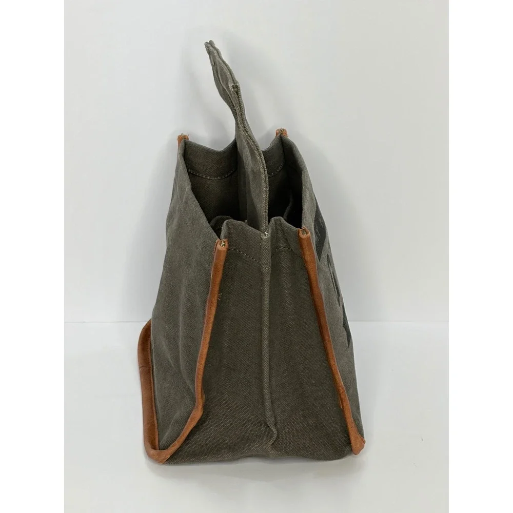 Mona B Canvas Beer Caddy My Head Says Gym Heart Says Beer 6 Bottle Carrier Green